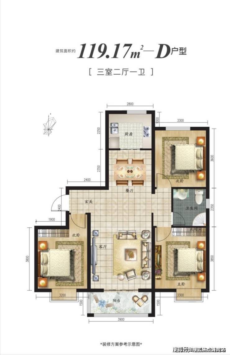 遥遥领先 渭南一梯一户纯板小高层 优势居然这么多_广青_空间_户型图