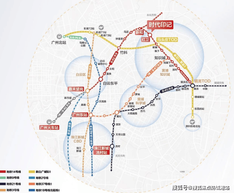 时代印记位于黄埔区14号支线红卫地铁站口,交通便利,三条地铁线环绕