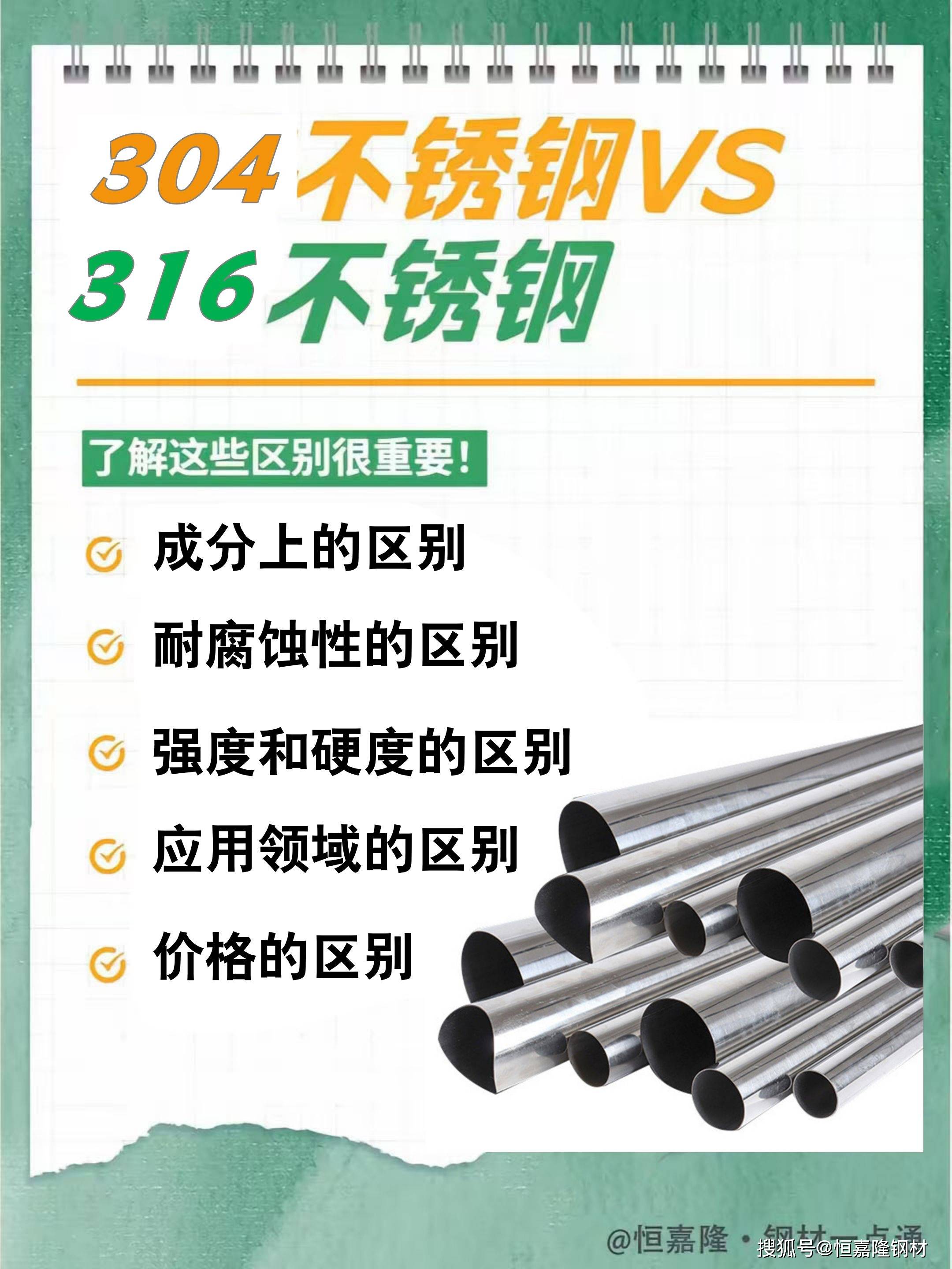 304不锈钢和316不锈钢的区别