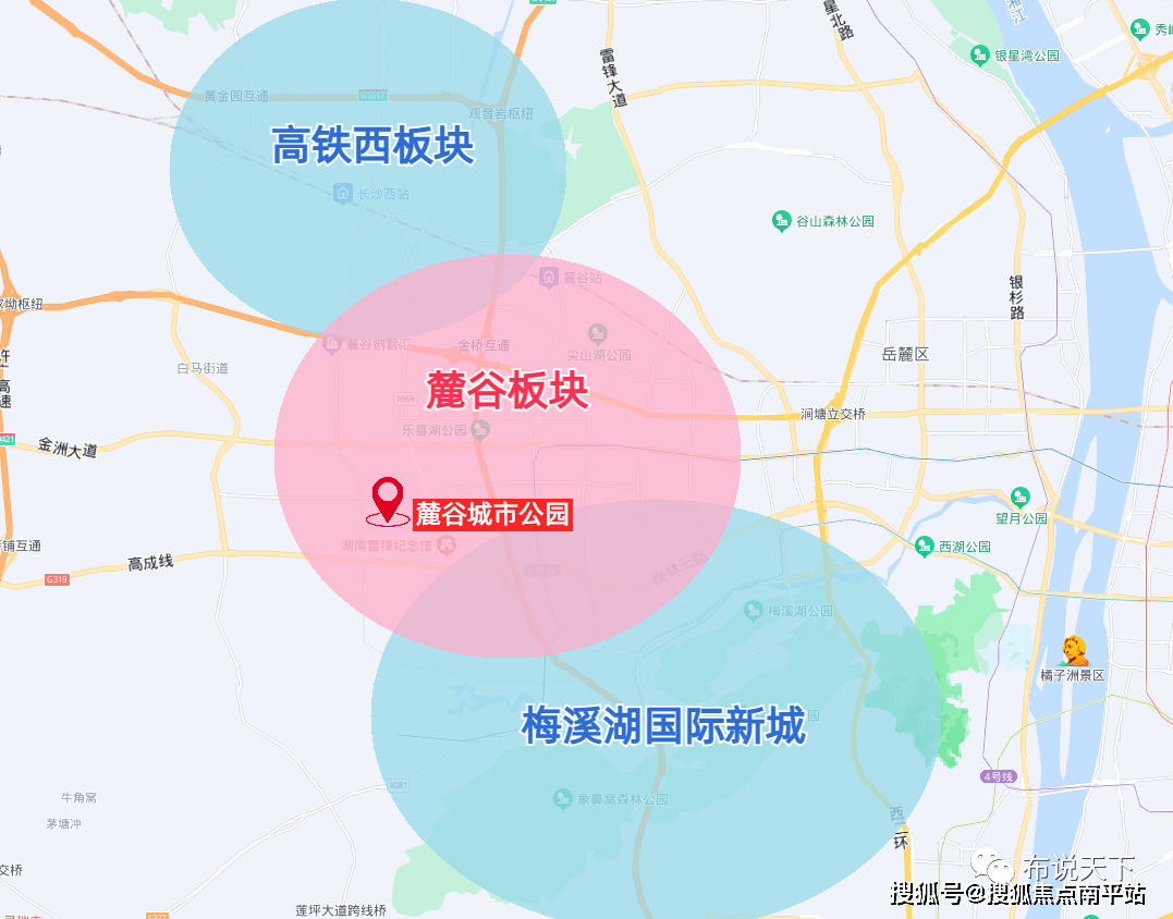 长沙麓谷地图图片