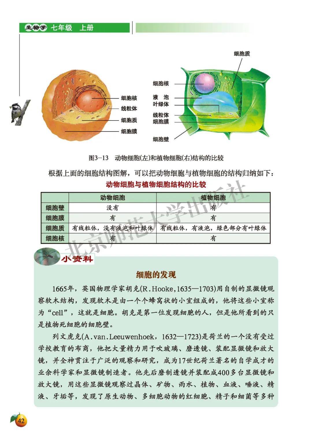 七年级上册生物书目录图片