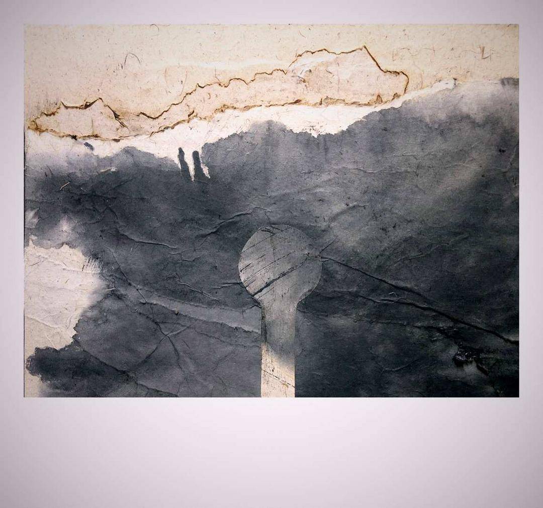 卢清水墨综合材料绘画作品
