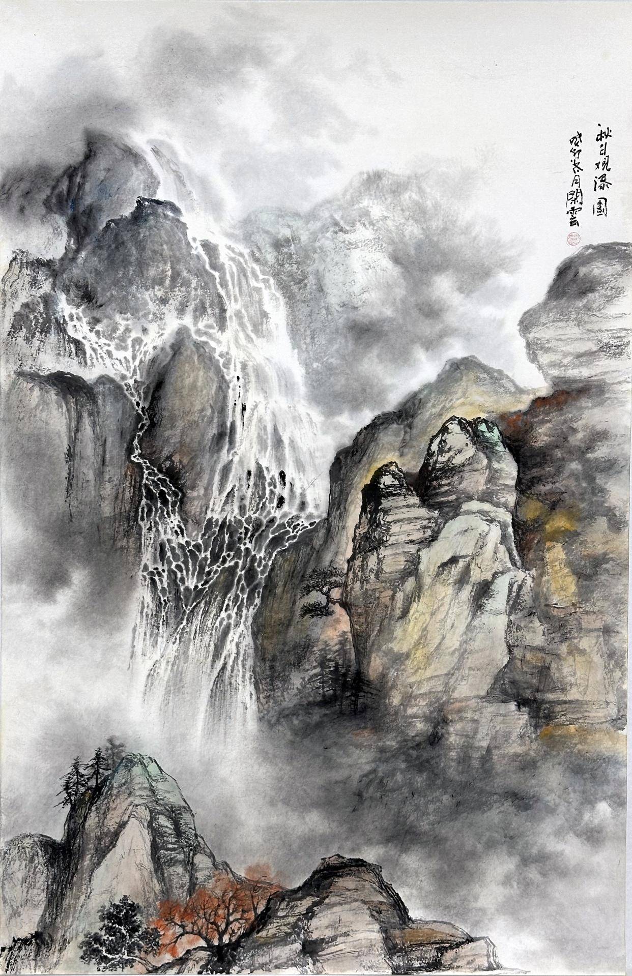 获奖国画山水画作品图片