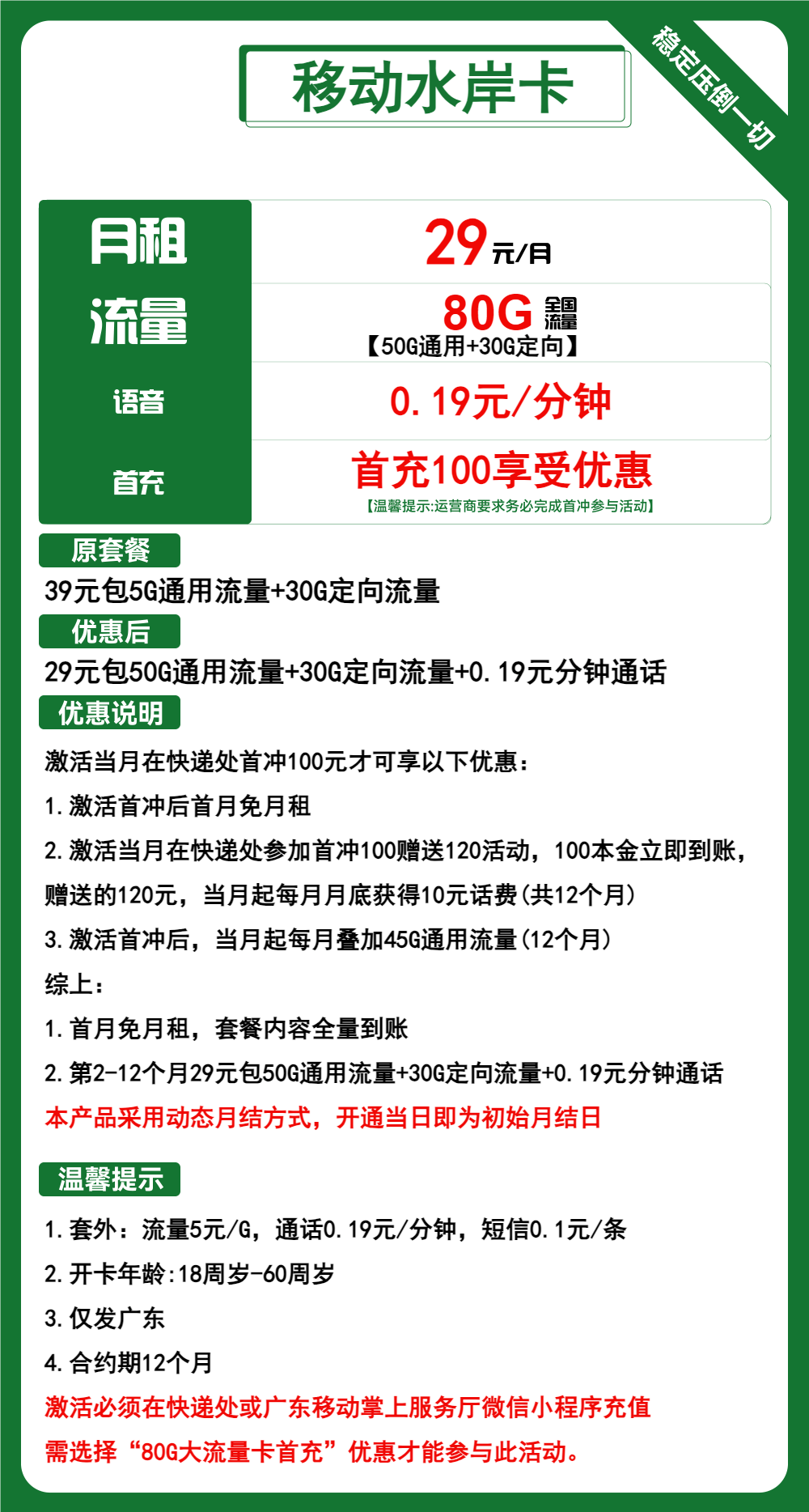 024年9月移动流量卡推荐：享受80G、160G、170G、188G流量，月租仅29元！"