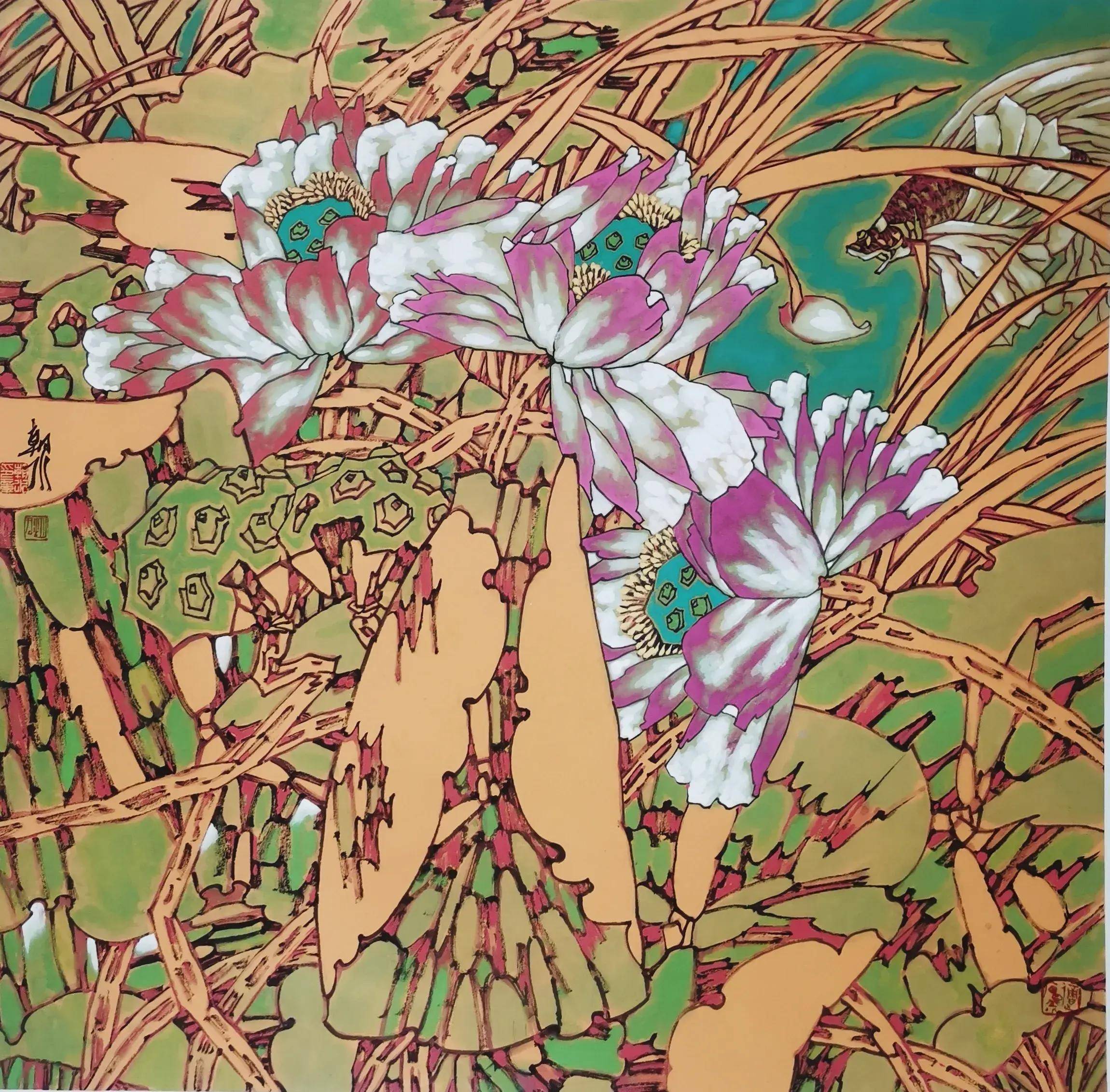 重彩画家胡朝水