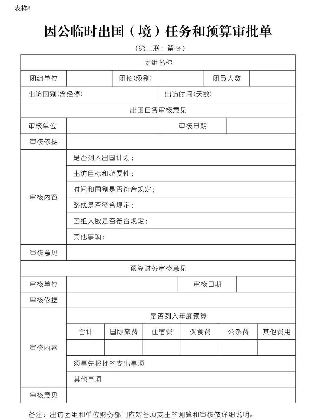 行政事业单位财务支出报销审批模板
