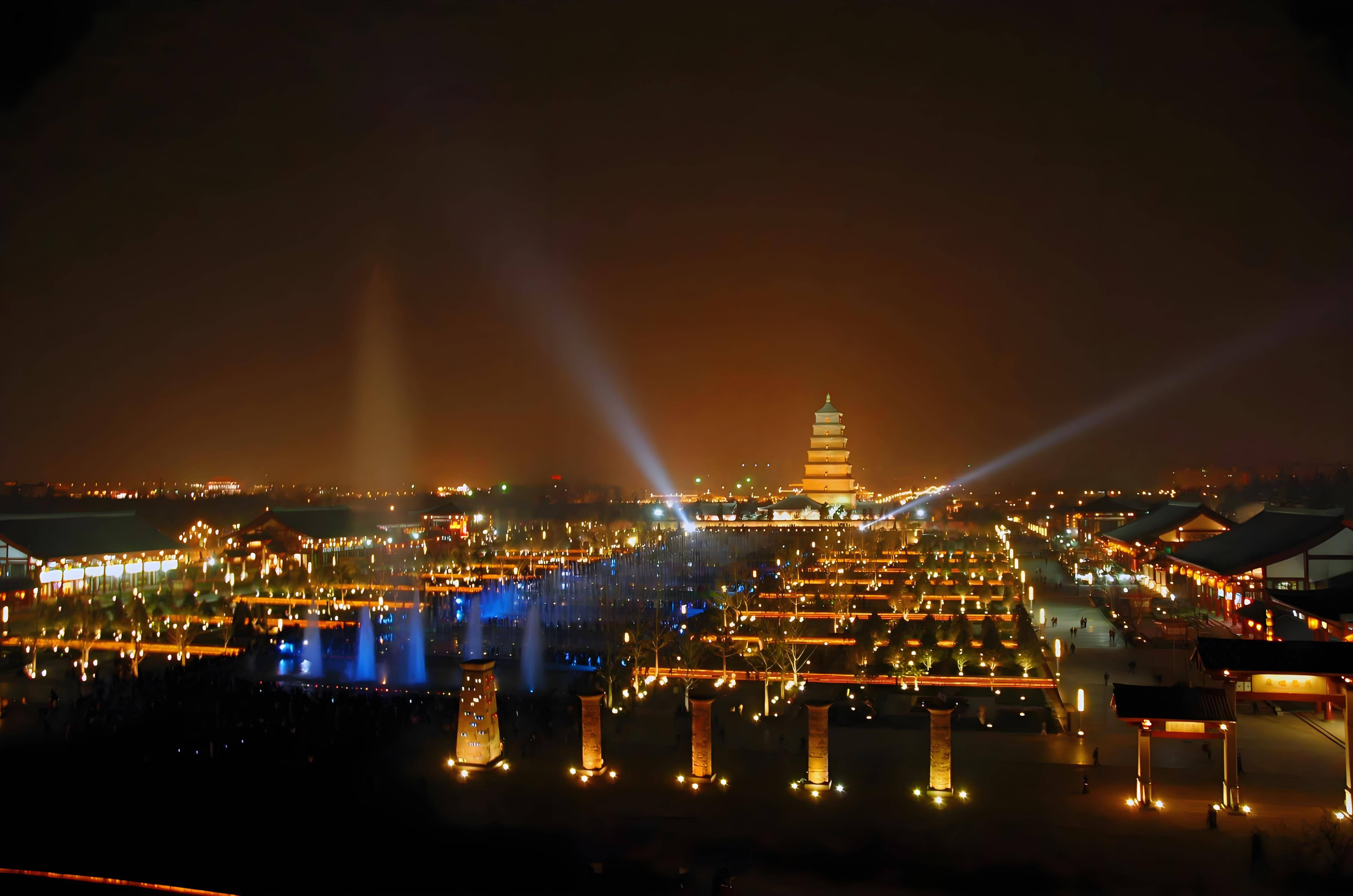 西安夜景图片 真实图片