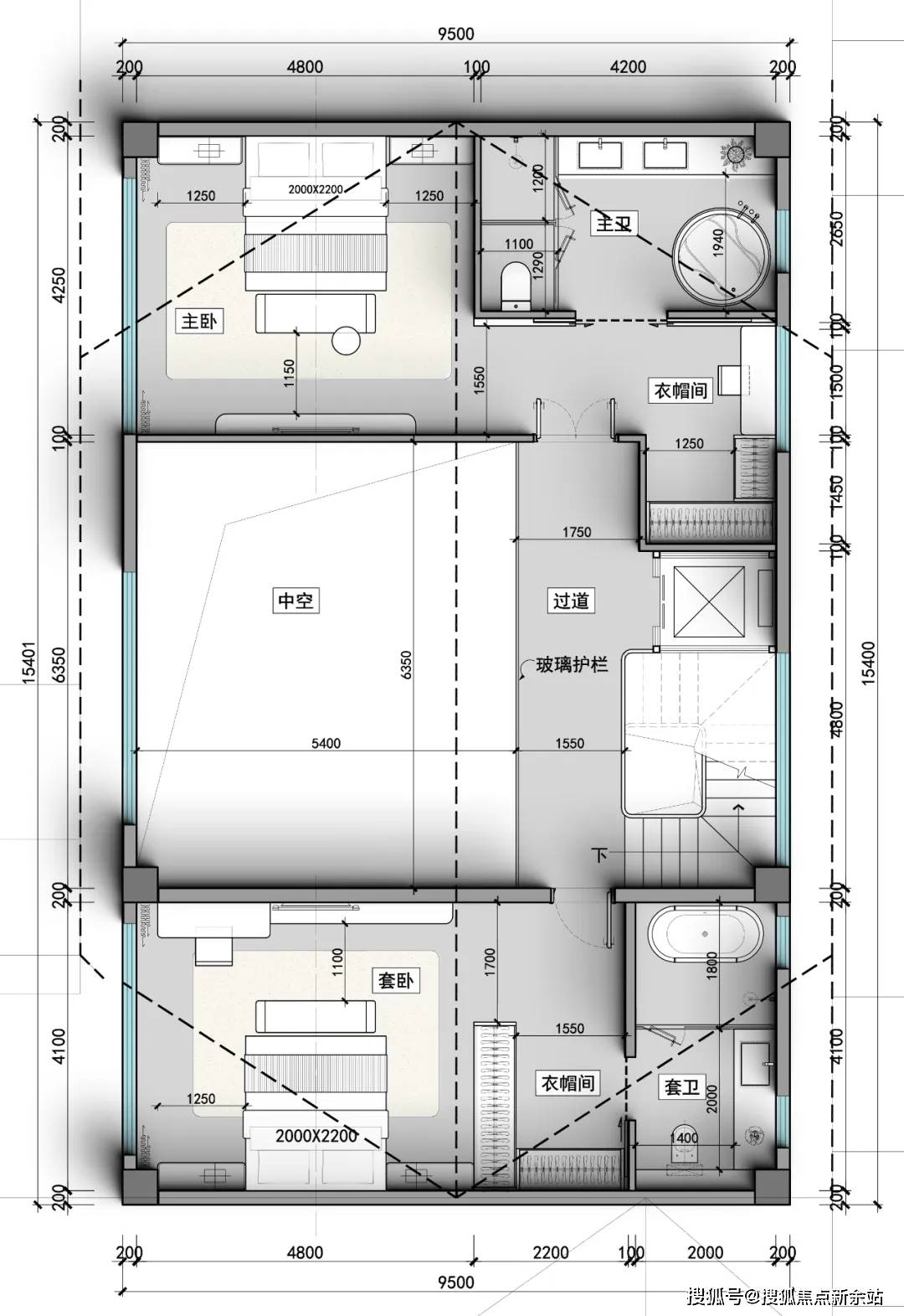 建筑面积约143㎡4房4厅6卫+2保姆房+2车位+1庭院泳池
