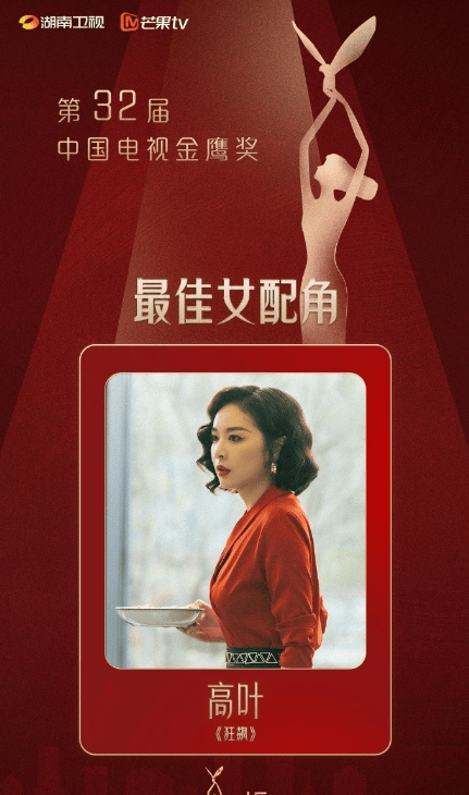 高叶凭《狂飙》夺金鹰奖最佳女配角，演技获赞-高叶参演的电视剧
