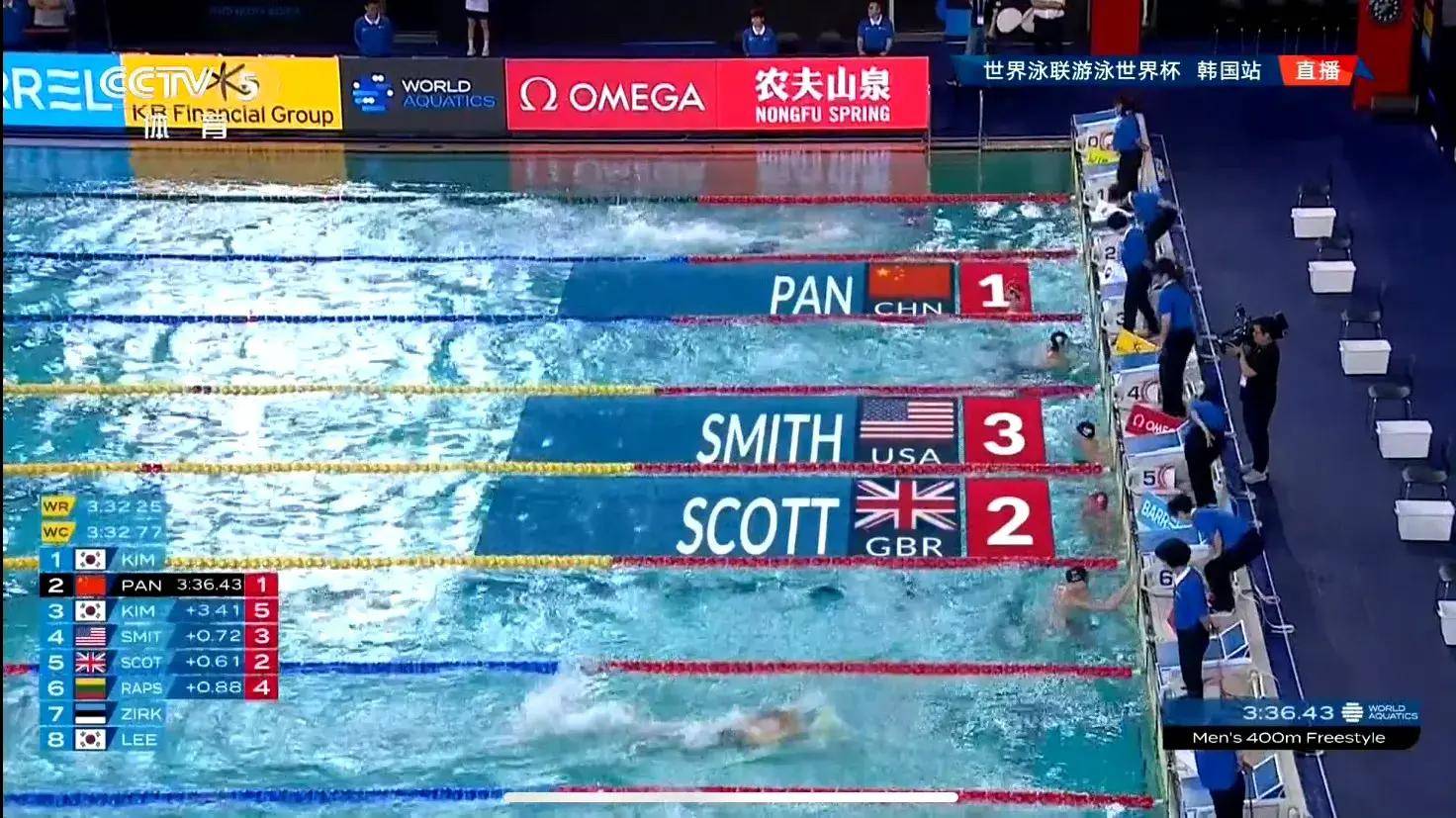 潘展乐400米自由泳摘金 力压欧美选手 网友:谁又惹他了_游泳_短池
