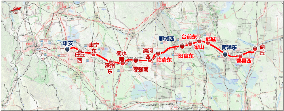 保沧城际铁路线路河间图片