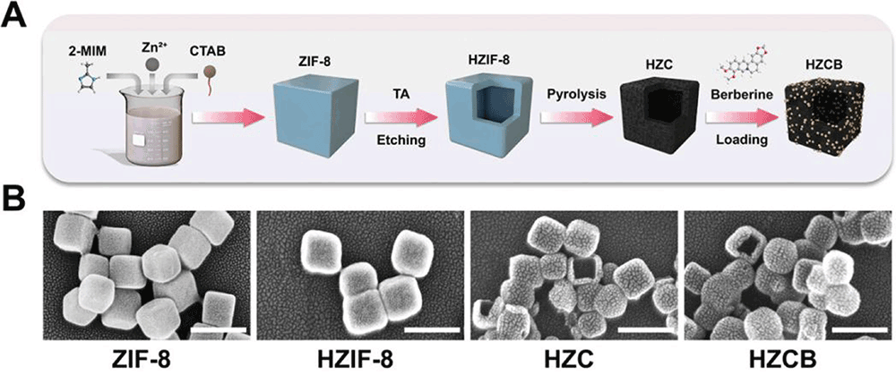 zif-8图片