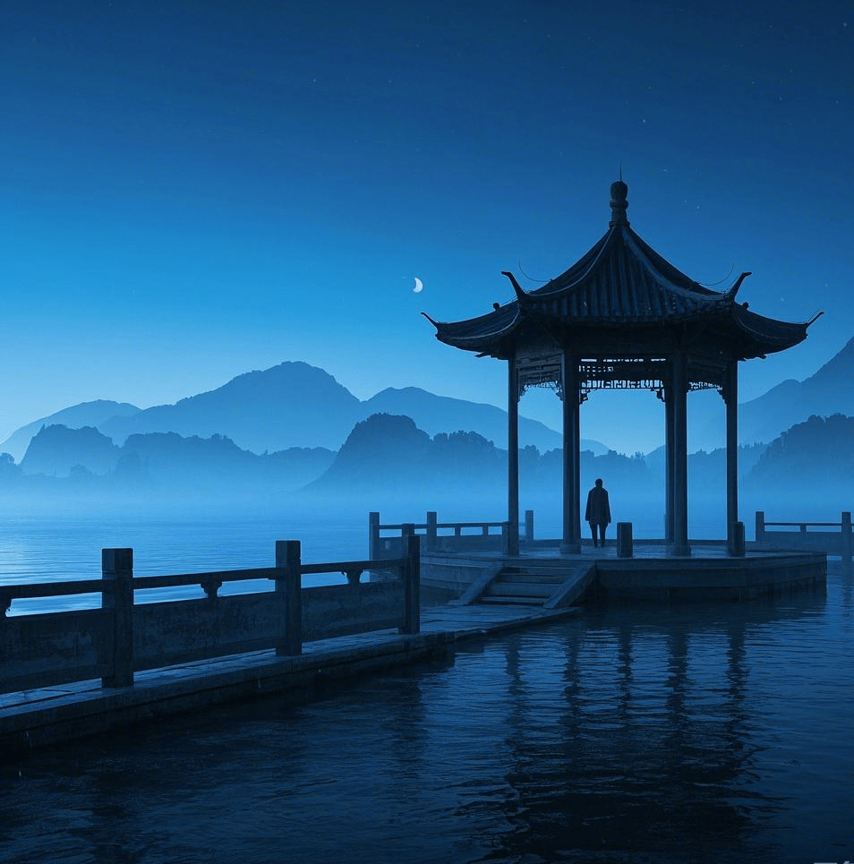 王勃《江亭夜月送别二首》:诗韵中的离情别绪