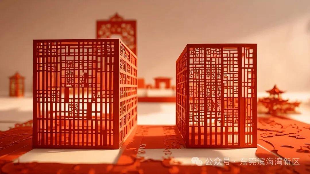 滨海湾：从地标到产业，传统剪纸中的现代画卷，AI“剪”出滨海湾新区：春节游玩新去处