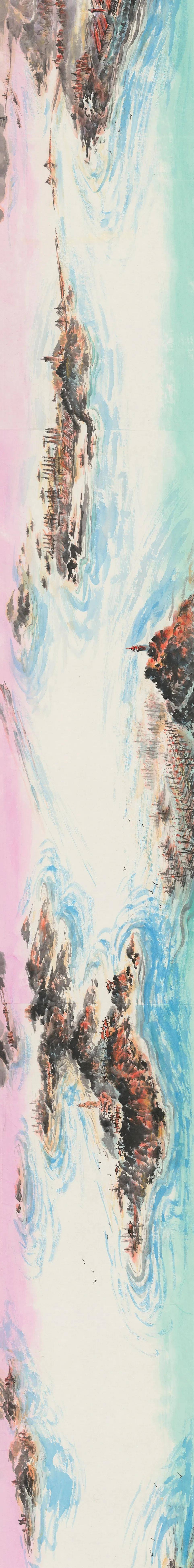 《海洋万里图》22米国画长卷·张传斌教授,张景春博士绘