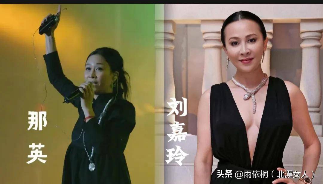 两个人都是演员加歌手,那英多一项作词人头衔