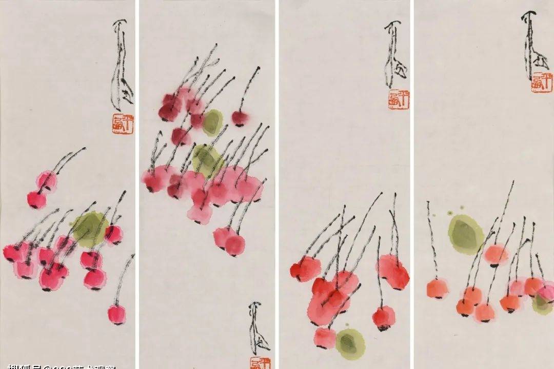 四时之乐——四条屏主题书画作品欣赏_搜狐网