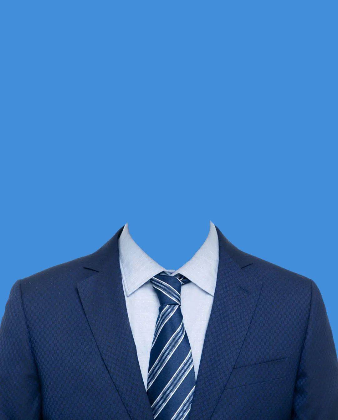 手机一键换装:适合蓝底证件照的西装,行政夹克,中山装等