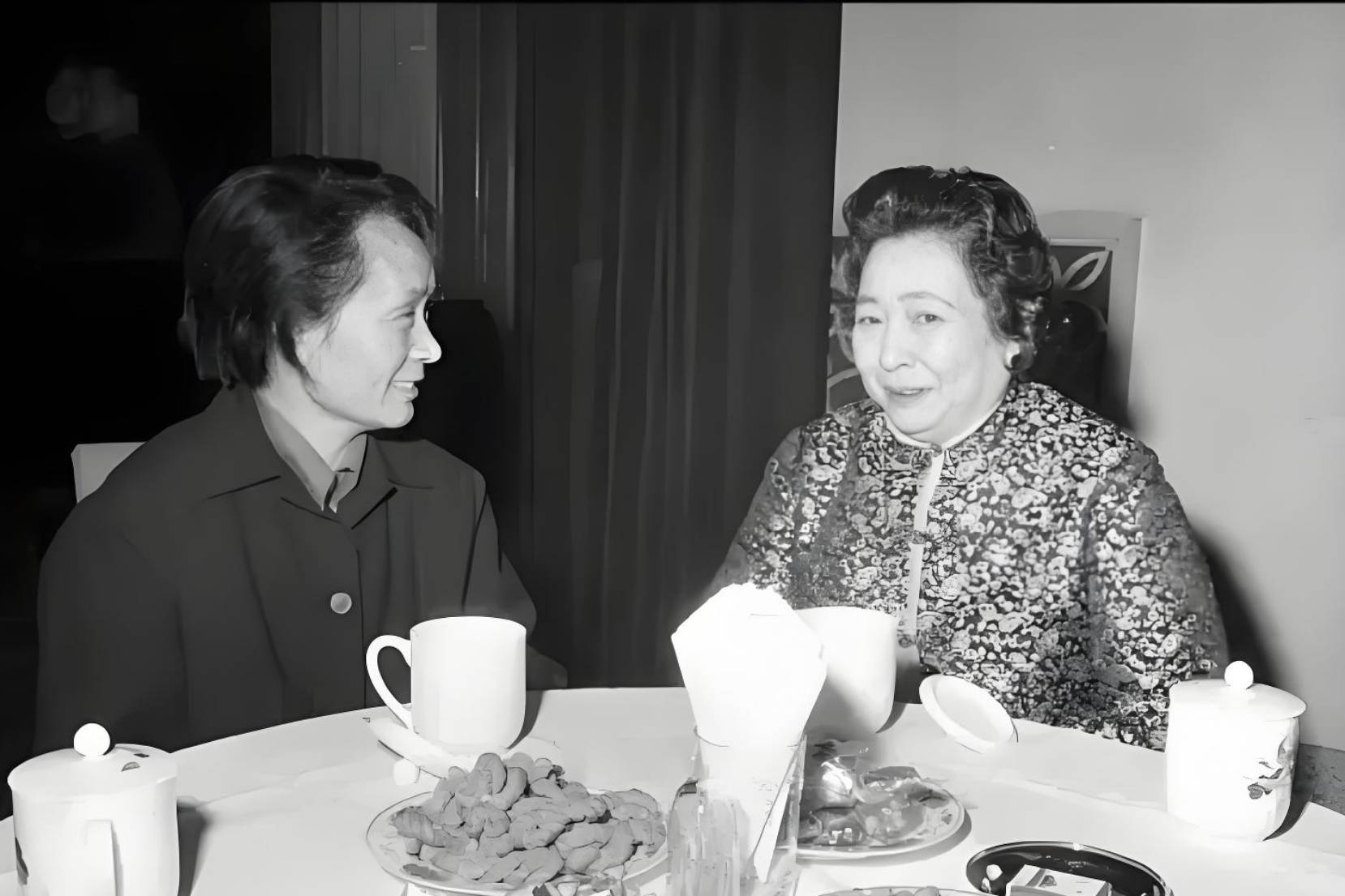 末代皇帝遗孀李淑贤和末代王妃嵯峨浩,二人看起来关系不错