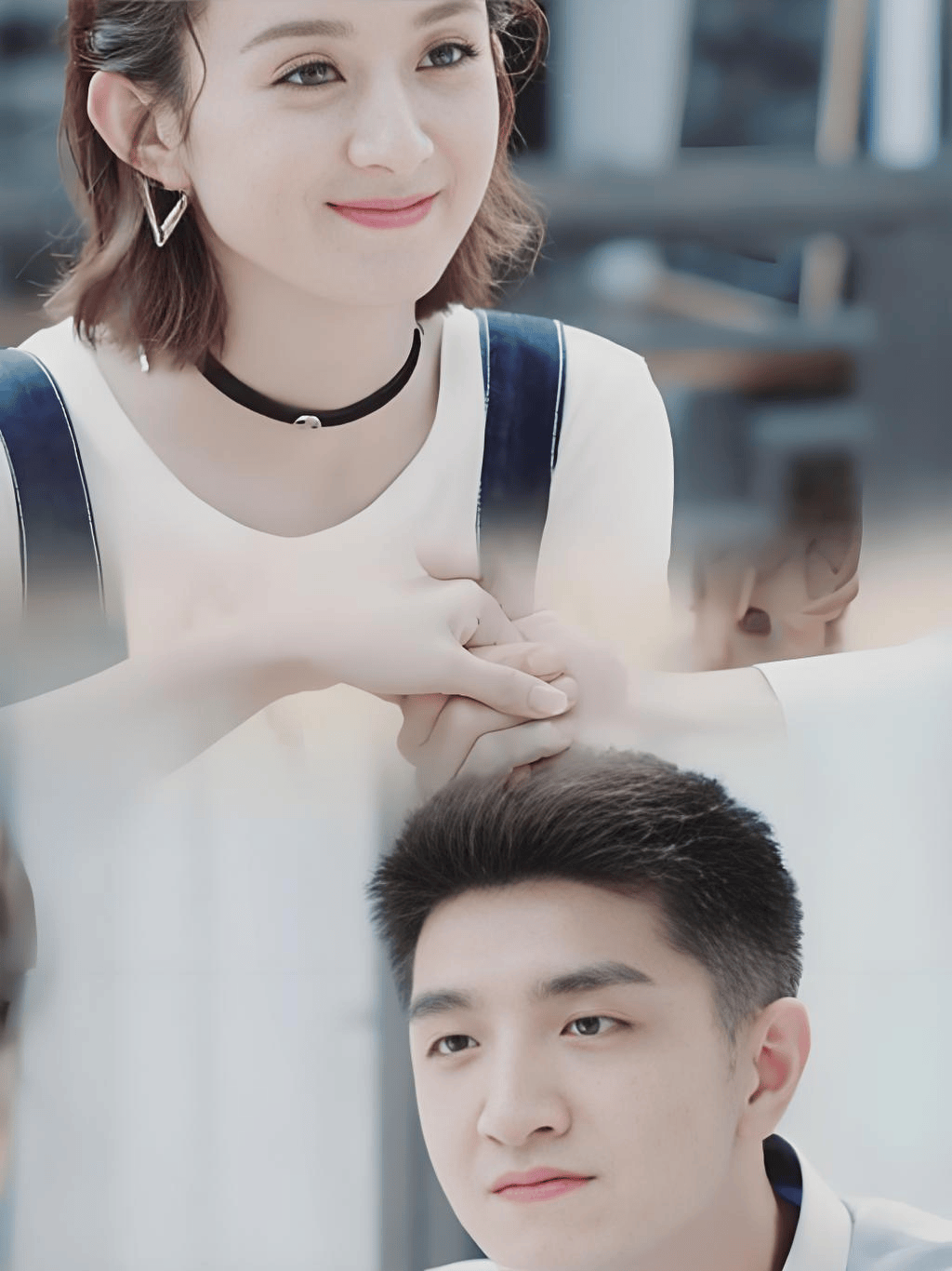 干练短发造型 28cm身高差,赵丽颖与金瀚演绎设计师与退伍军人的创业