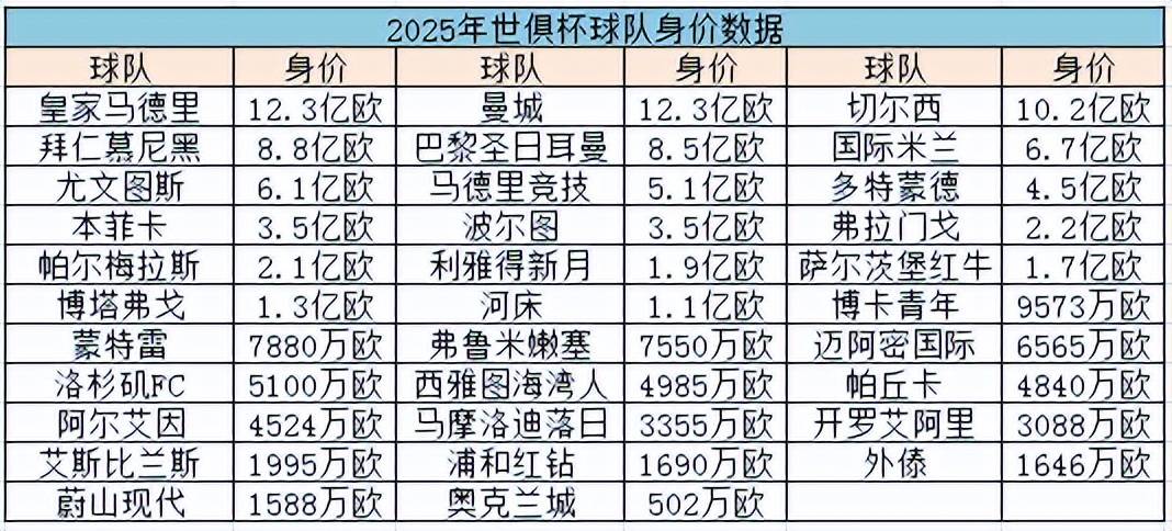 世界杯 支球队球 员规模揭相关图片4