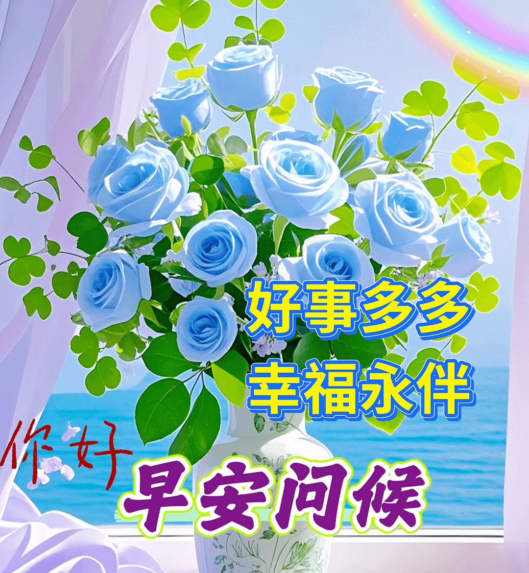最新漂亮的今天早上好祝福图片,问候最暖,祝福最深