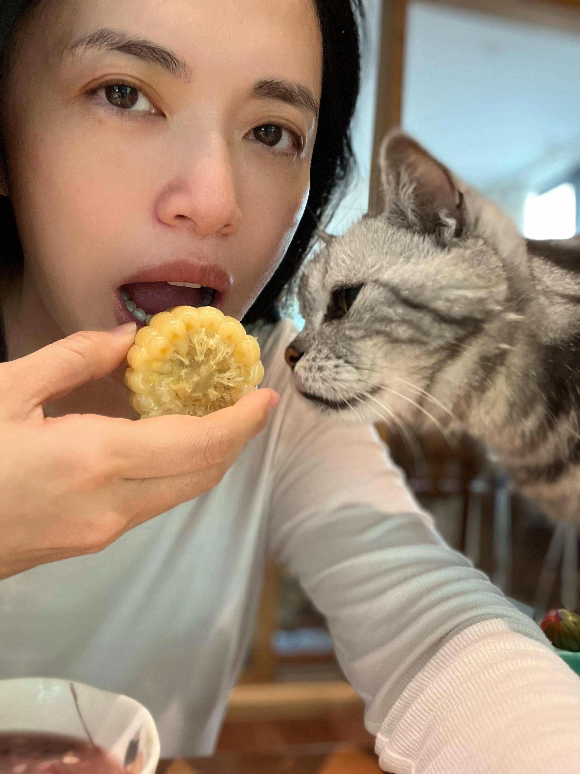 原创姚晨在阿尔卑斯山自拍她笑的牙花都露出来了她眼角的皱纹很美