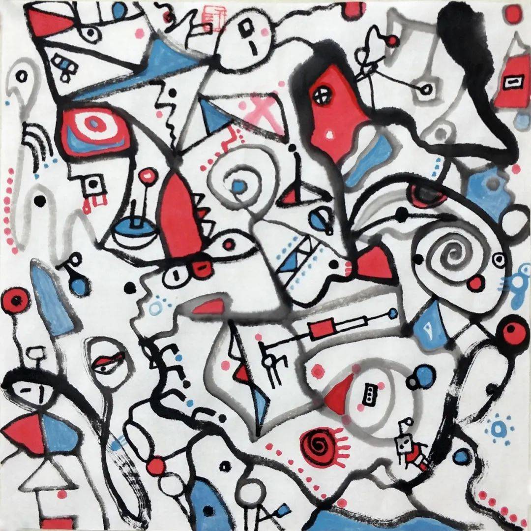 著名抽象画家王石先生书法绘画艺术作品欣赏