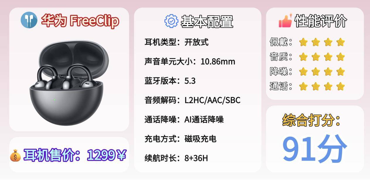 开放式蓝牙耳机哪个好用？十大开放式耳机推荐性价比排行榜！