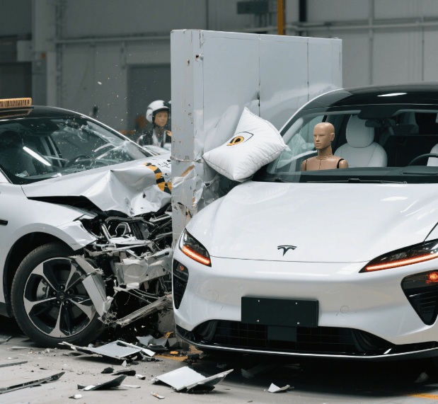 特斯拉 Model 3 和小鹏 P7 撞测，智能安全配置谁更牛？_搜狐汽车_搜狐网