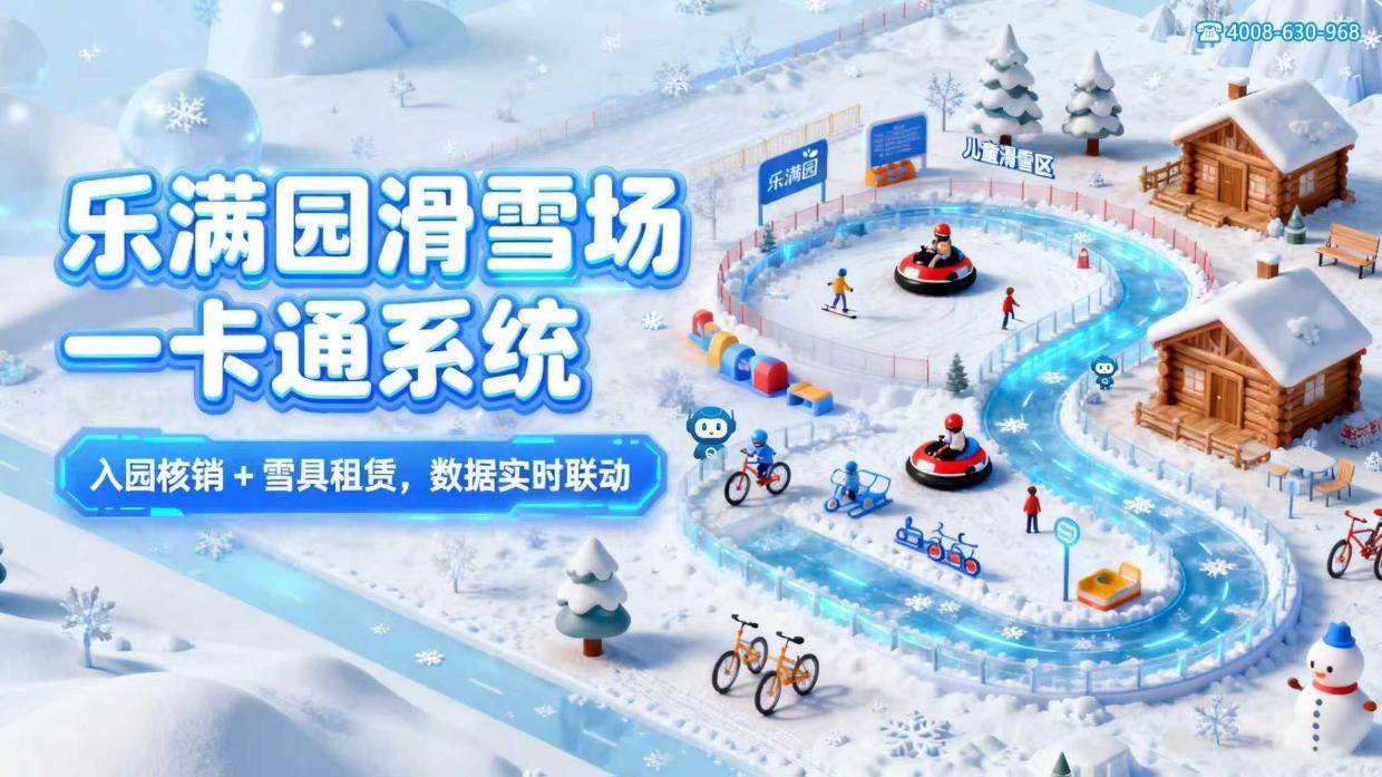 乐满园滑雪场一卡通系统，滑雪场门票管理系统，室内外滑雪乐园票务管理系统
