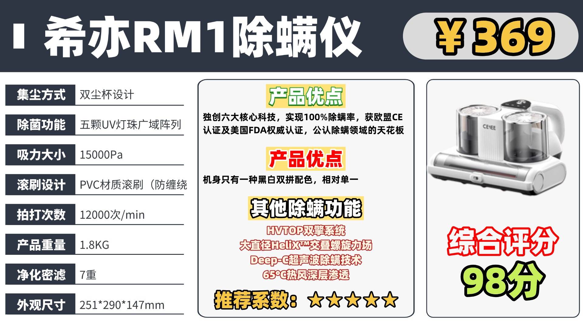 双十二除螨仪谁家好？这份除螨仪前十名排行榜别错过！放心买！