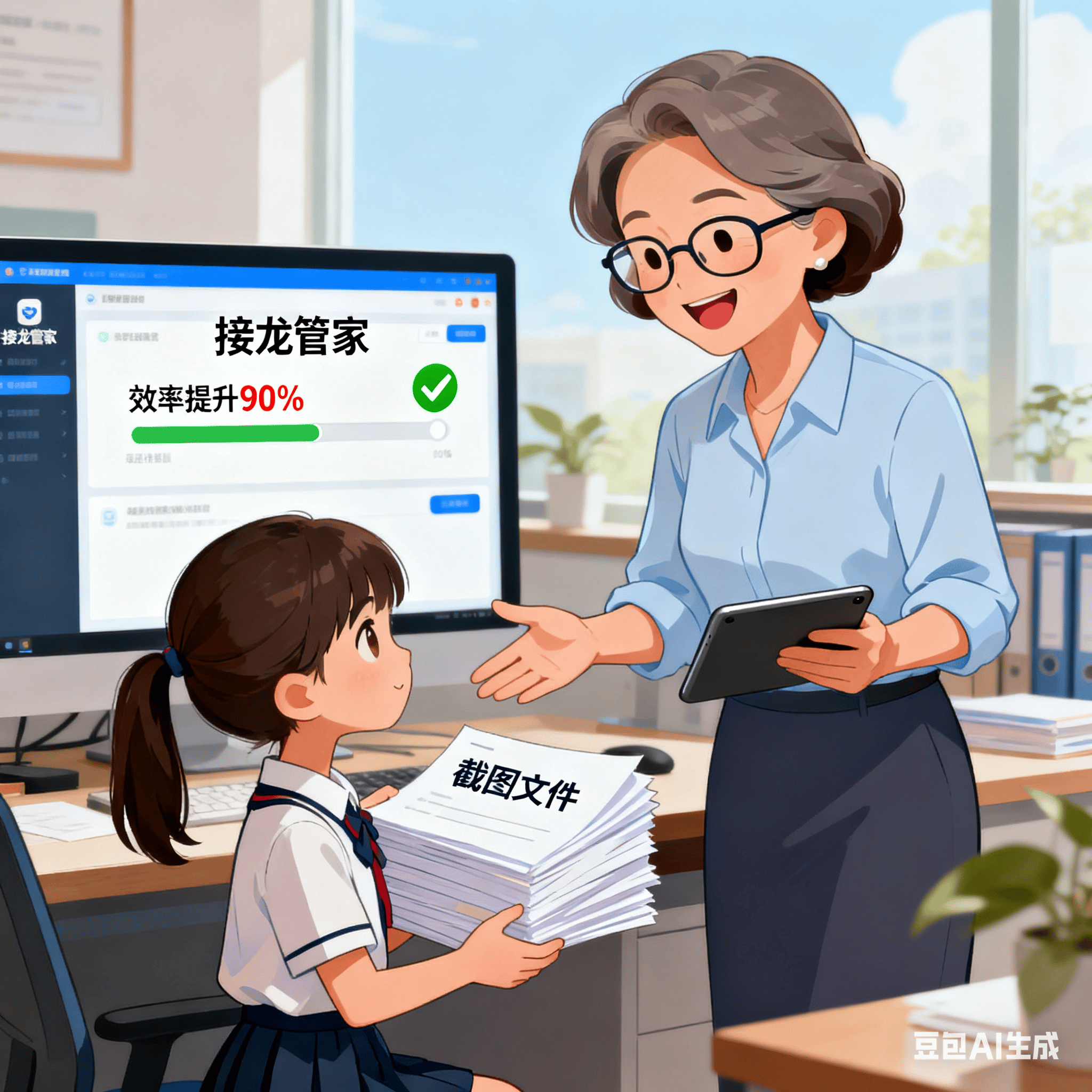 老师班委收截图文件,接龙管家效率提升 90%!