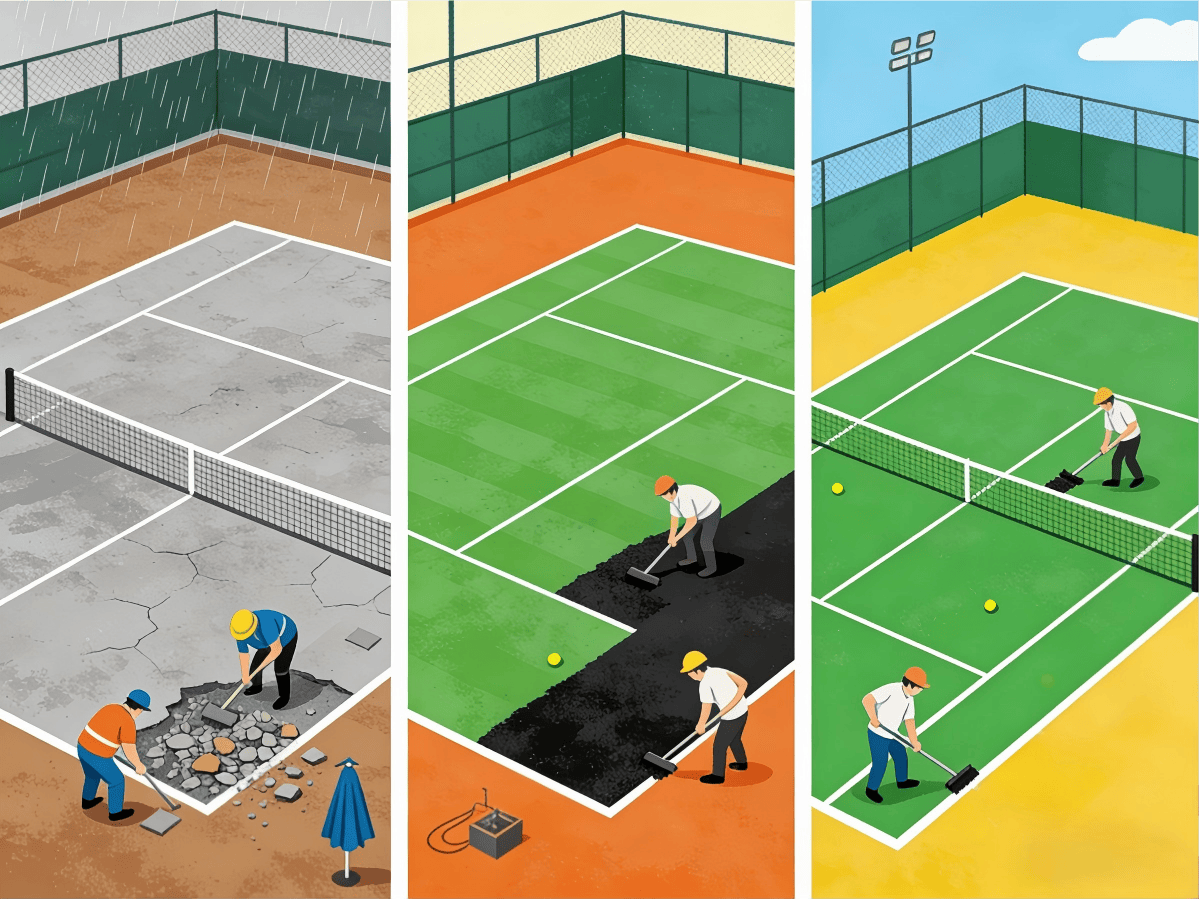 恰好时体育：网球场翻新全攻略 费用 / 公司 / 工期 / 材料一览