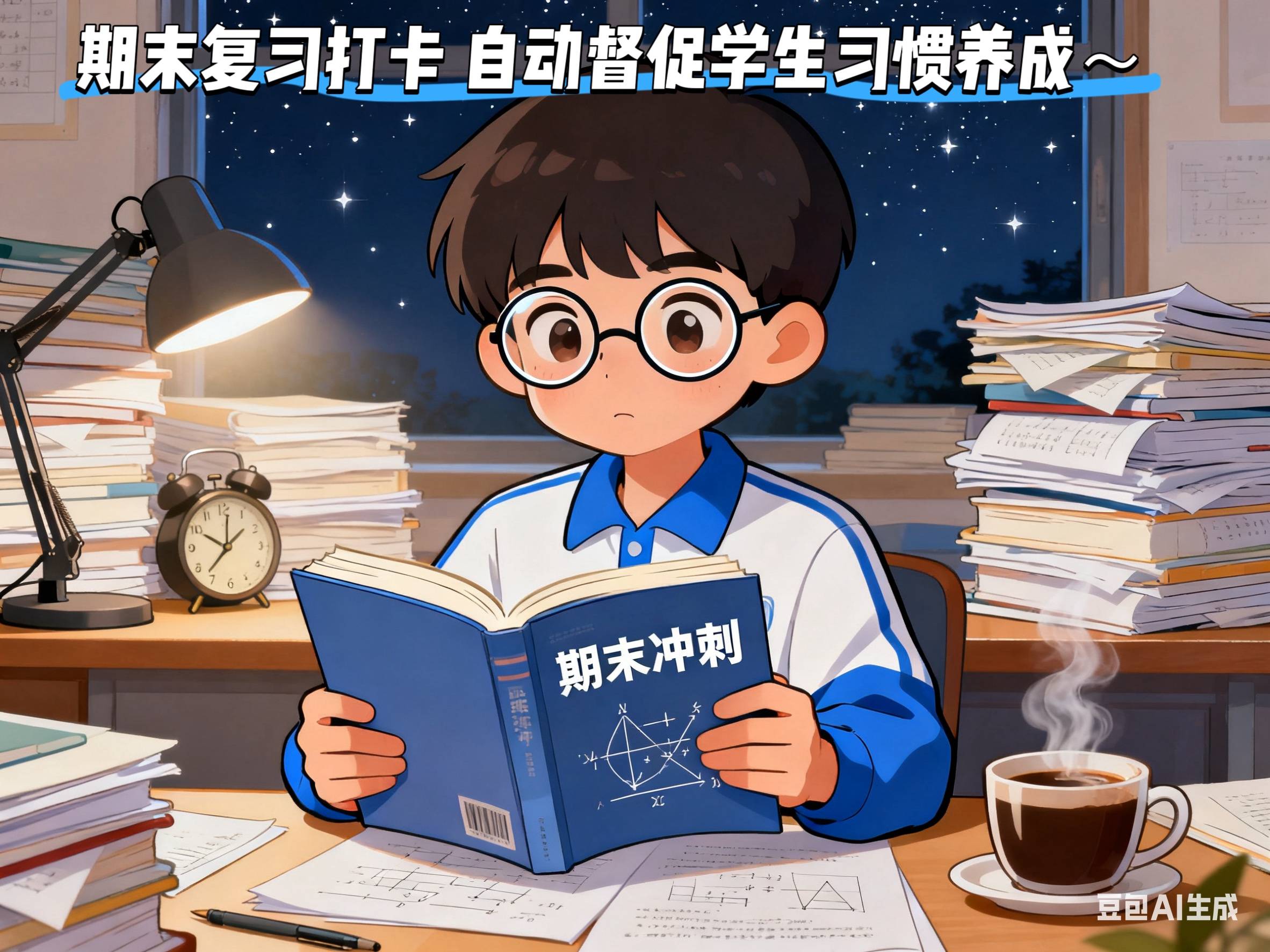 快速发起期末寒假作业学习打卡计划，自动督促轻松打卡+习惯养成～