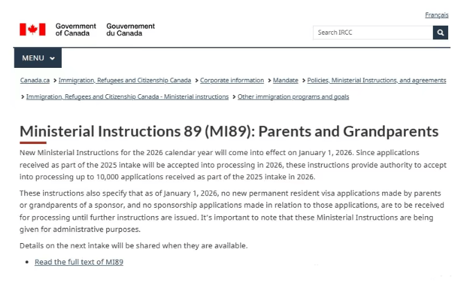 重磅官宣！加拿大父母团聚移民“直接关停” -华闻时空