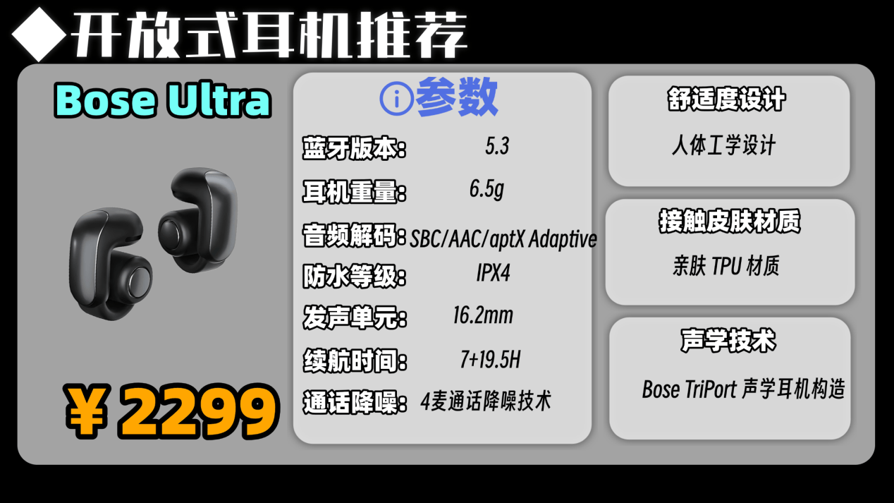 开放式耳机性价比最高的是哪款？2026年开放式耳机性价比高的品牌推荐十强