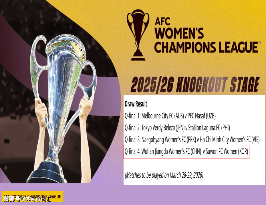 武汉女足亚冠遇水原，金惠利战旧主，常卫魏、外援离队，主场武体