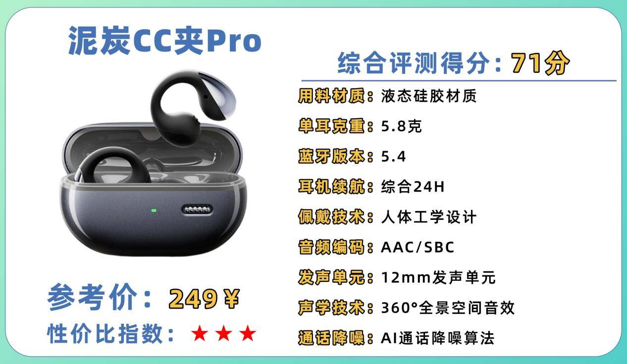 百元平价耳夹式耳机哪个牌子好？2026年百元夹耳式耳机排行榜十强