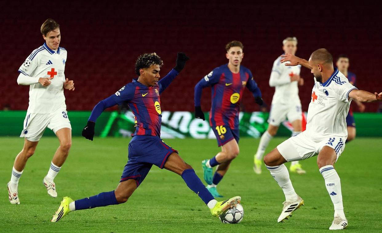 巴萨4-1逆转哥本哈根,豪取欧冠三连胜顺利晋级