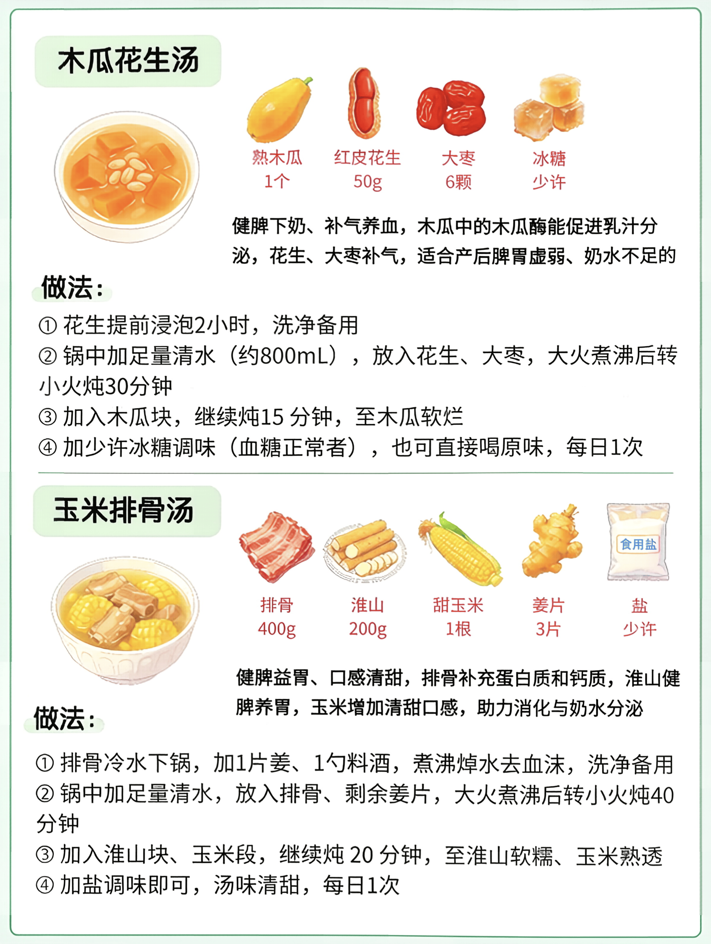 产后催乳别只靠猪蹄！这6道“下奶食谱”更有效