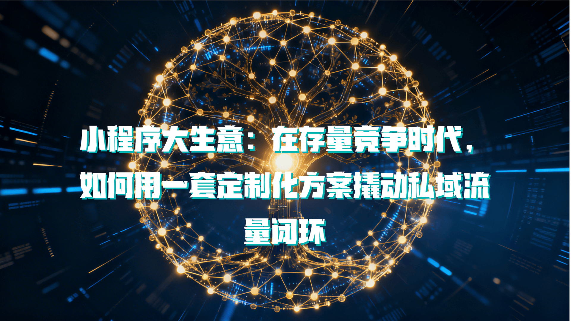 小程序大生意：如何用一套定制化方案撬动私域流量闭环