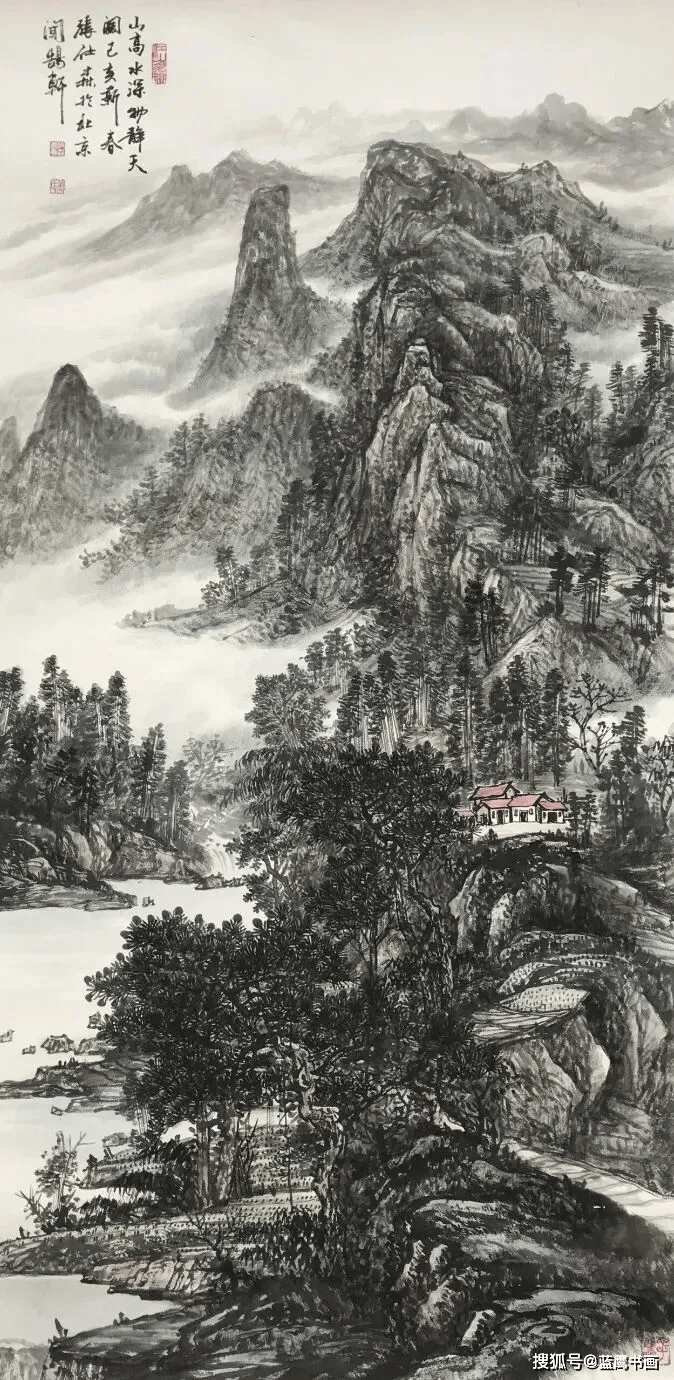 观张仕森先生山水五作:笔底云山藏逸趣,胸中丘壑寄幽怀
