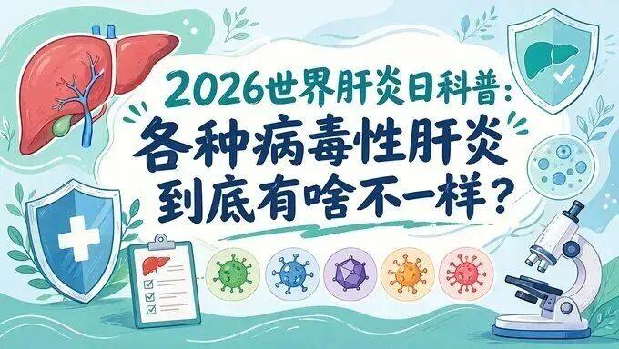 2026世界肝炎日科普：各种病毒性肝炎到底有啥不一样？