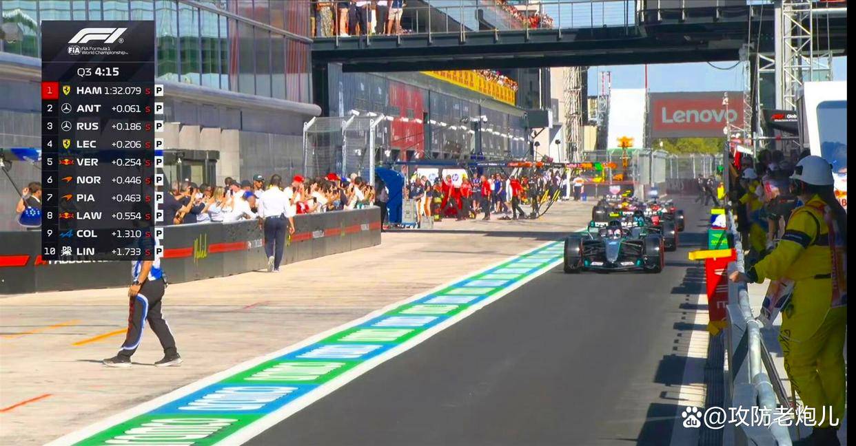 9.14日：F1西班牙站排位赛战罢！勒克莱尔快过拉塞尔，林德布拉德拿下第十