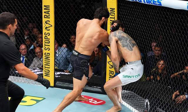 乔治传授绝技，UFC富二代闪电击倒对手！