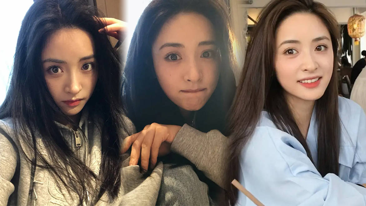 沈月穿卫衣休闲居家，笑容明媚宛如邻家妹妹