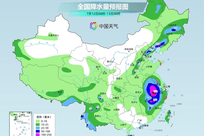 台风“巴威”深入内陆 江南东北等多地将遭强降雨