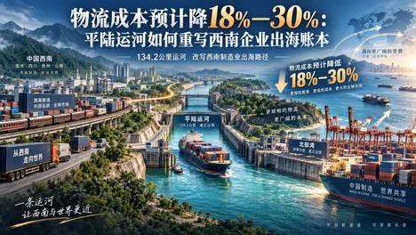 物流成本预计降18%—30%：平陆运河如何重写西南企业出海账本