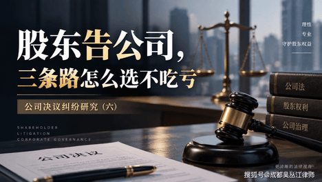 股东告公司，三条路怎么选不吃亏丨公司决议纠纷研究（六）